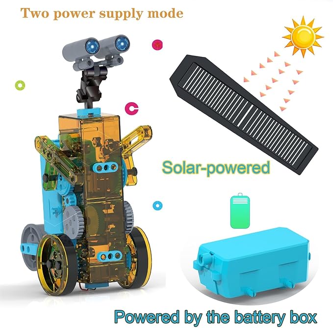 STEM 25-in-1 Education Solar Power STEM Toys for Boys Age 8-12, Science Kits Robots Toys for Ages 8-13, Building Toys Robotics Experiment Set Birthday Gifts for Kids 8 9 10 11 12 13 Years Old