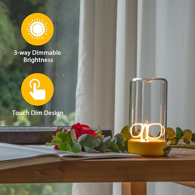 AUGE LIGHT Mini Minimalist Table Lamp Cordless LED Desk Lamp Rechargeable Modern Night Lights Portable Nightstand Lamps Unique Ambient Light Mood Lighting for Bedroom, Beside, Nursery