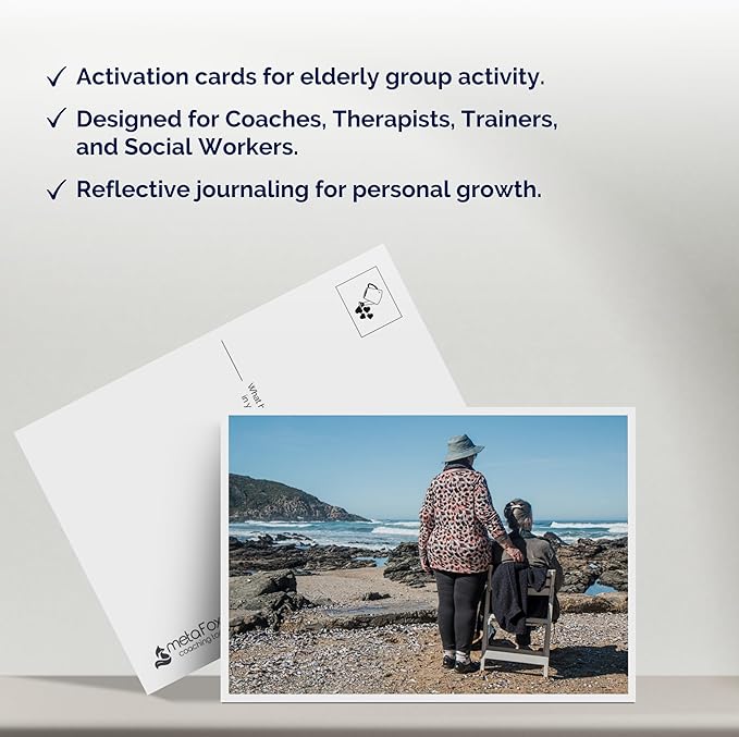 metaFox "Story of My Life – 52 Deep Reflection & Storytelling Cards for Seniors, Therapy Activities, Group Therapy, Life Stories Interview Kit – Use as Icebreaker and Activation Cards