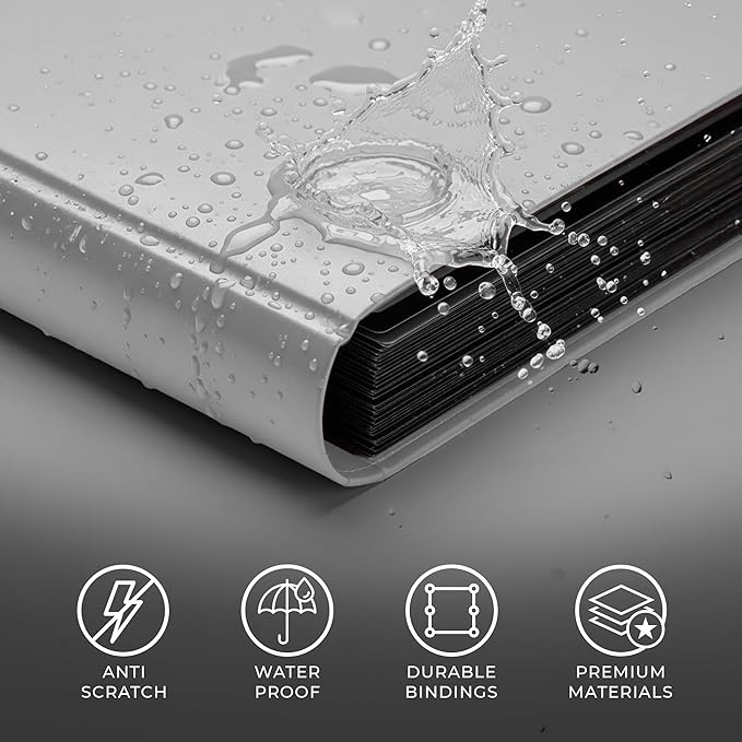 Trading Card Binder Pro-Folio – 9 Pocket Binder - Side-Loading Album, Durable & Acid-Free Storage for Pokémon, YuGiOh, MTG, TCG, Game & Sports Cards, White