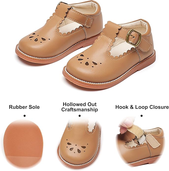 Felix & Flora Toddler Little Girl Mary Jane Dress Shoes - Ballet Flats for Girl Party School Shoes