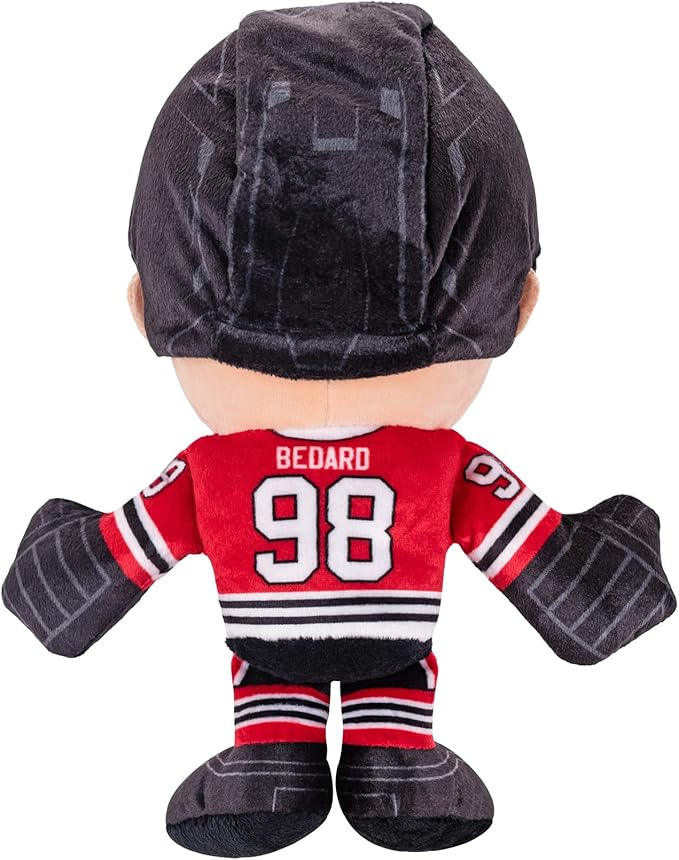 Bleacher Creatures Chicago Blackhawks Connor Bedard 8" NHL Kuricha Sitting Plush - Soft Chibi Inspired NHL Superstar