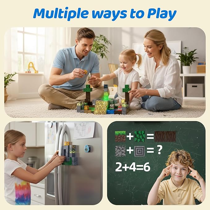 Magnetic Building Blocks for Kids Ages 3-12+, 180PCS STEM Educational Magnet Toys, Magnetic Tiles Build Cubes Game, Ideal Gift for Toddlers Boys Christmas Birthday Girls