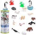 UNIQUE KIDS Mini Arctic Animals Figurine Creatures in Tube 15 pcs Set | Realistic Tiny Little Animals for Sensory Bin, Birthday Party Favor, Toddler 3-5 (Arctic Animals)