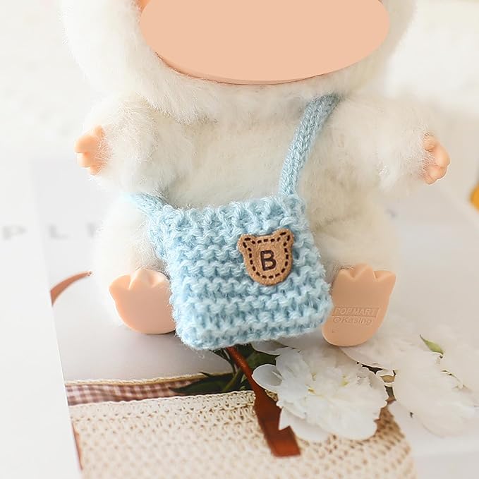 Clothes Set for 15cm/17cm Doll(NO Doll) , Handcrafted Crochet Set Hat & Sweater, Stylish Premium Outfit with Accessories, Cute for Dress up Unique Style
