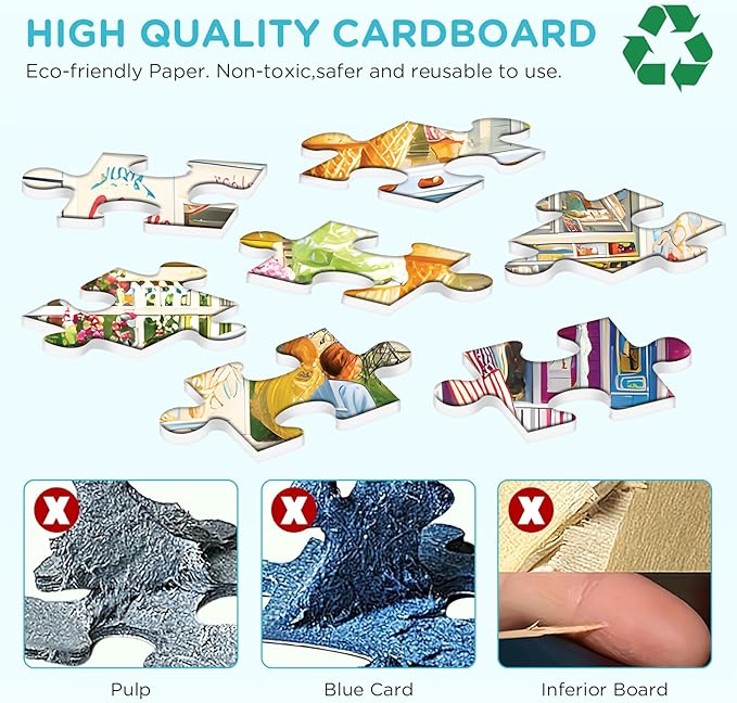 Puzzles for Adults 1000 Pieces Vintage Ice Cream Truck Jigsaw Puzzles Challenging Puzzle for Stress Relief, Home Decor and Gifting