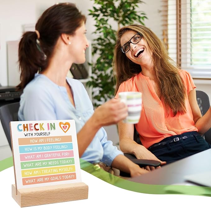 Therapist Office Must Have, Mental Health & Recovery Self Care Psychology Gifts, Corner Classroom Counseling Office & Playroom Decor, Book Center Calming Corner Wooden