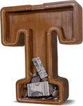 Wooden Letter Piggy Bank for Kids Larger Letter Piggy Bank for Boys and Girls Personalized Piggy Bank Initial Coin Bank Wood Kids Money Bank for Birthday and Festival