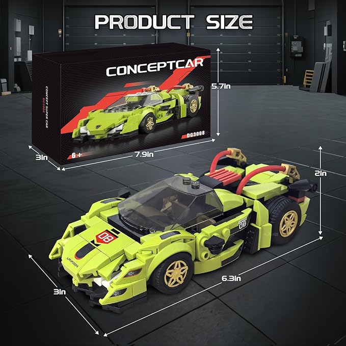 Technic Race Cars Building Blocks Set – STEM Sports Car Model Kit for Kids 8+, Suitable for Creative Play & Display Collection Ideal Gift for Birthdays & Holidays（355PCS）