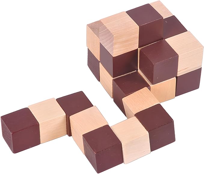 MAGIKON Brain Teaser Cube Puzzle Toy (Square Snake Cube)