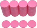 Smartdealspro Set of 100 1 Inch Opaque Plastic Learning Counters Mini Poker Chips Game Tokens with Storage Box (Pink)