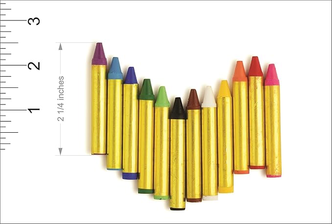 Dress Up America Face Paint Crayons - Non-Toxic Face Painting Kit for Kids and Adults - 12 Face and Body Paint with Artbook & Easy To Follow Designs - Face Painting Kit Made in Taiwan