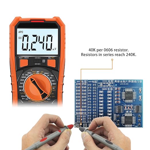 Soldering Practice Kit DIY Blue PCB 0606 Series Resistors SMD SMT Electronics Projects Soldering Kit Simple Welding Skills Learn Soldering Kit for Beginners (02L0804)