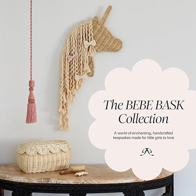 BEBE BASK Premium Baby Doll Bassinet - Handcrafted & Award-Winning Seagrass Moses Basket - Doll Carrier with Luxe Mattress
