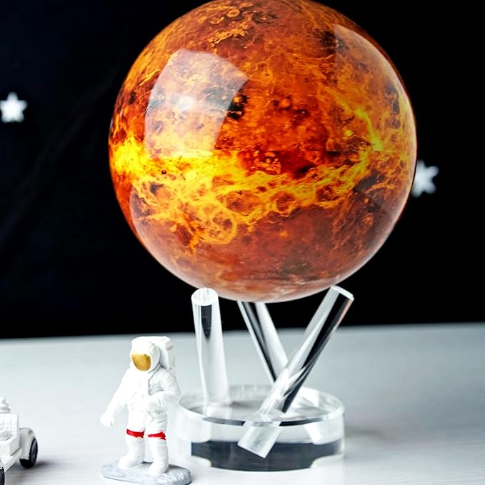 MOVA Globe – Venus 4.5” | Solar Powered Rotating Planet Model for Decor or STEM Learning | Based on NASA Imagery