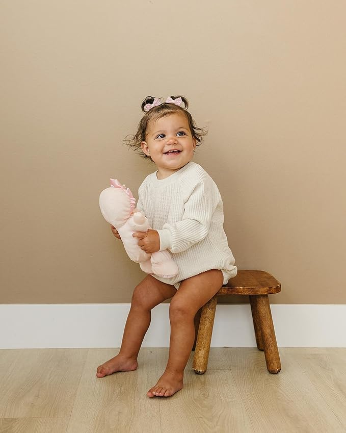 Genius Baby Toys My First Baby Doll, Super Soft and Cuddly, Vintage Classic Style with Pink Dress and Yellow Hair, Ideal New Baby Gift or Baby Shower Present