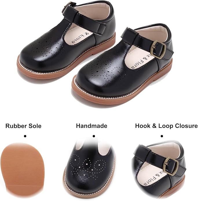 Felix & Flora Toddler Little Girl Mary Jane Dress Shoes - Ballet Flats for Girl Party School Shoes