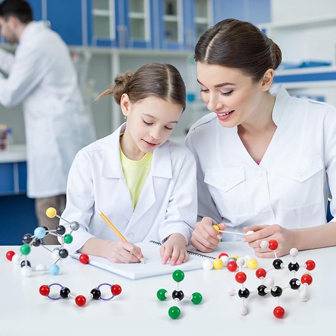 HFKPJRT Molecular Model Kit, 208 Pcs Molecular Model Kit Organic Chemistry, Atom Element Model Kits for Lessons in Chemistry, Gift for Teachers and Students to Raising Space Imagination 2 Set