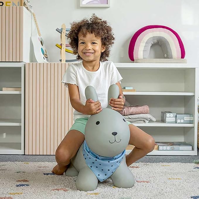 Kindsgut Bouncy Animal Hopper Rabbit for Children, Designed in Germany, Playful and Modern Colors, air Pump Included, Indoors and Outdoors