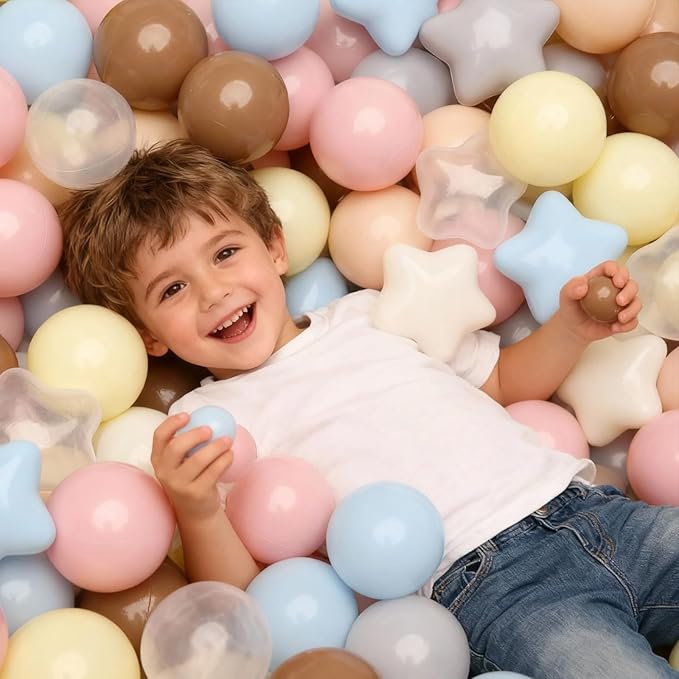 GOGOSO Ball Pits Balls for Toddlers Pack of 50 100 200 Plastics Shape Ball Non-Phthalate Non-BPA Non-Toxic 2.2-Inch Crush Proof Play Balls