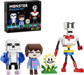 Action Figures Building Set 4 in 1, Horror Game Blue and Red Skull Anime Character Building Toys Kit, Compatible with Lego, Present for Boys Grils Kids Age 6+ (592 PCS)