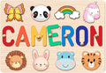 Personalized Name Puzzle for Kids, Personalized Baby Gifts Name Puzzles for Toddlers 1-3 with Pegs Engraved Text Greetings on Back, 1st Birthday Christmas Easter Gifts for Boys&Girls, Montessor Toys