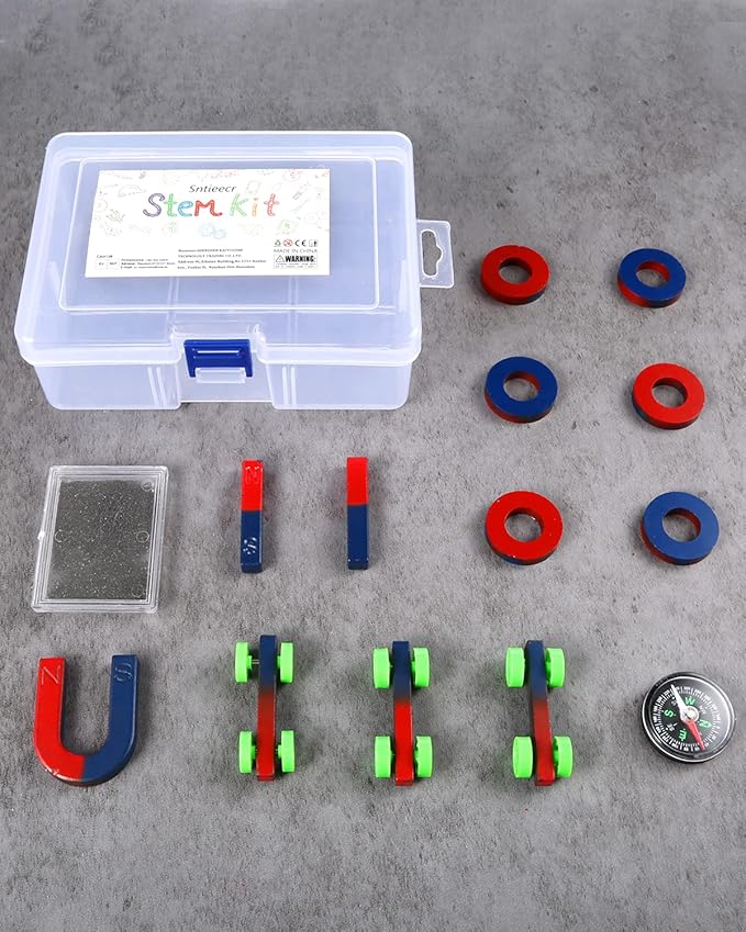 Sntieecr Labs Junior Science Magnetism Set for Experiment Education, Science Experiment Tool Physics Educational Toys for Kids Teen