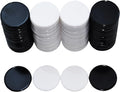Smartdealspro Set of 100 1 Inch Opaque Plastic Learning Counters Mini Poker Chips Game Tokens with Storage Box (2 Color-Black&White)
