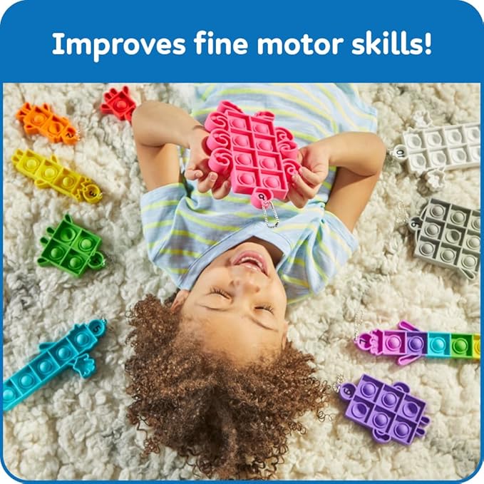 hand2mind Numberblocks Sensory Bubble Poppers, Push Pop Fidget Toys, Keychains for Kids, Counting Math Manipulatives, Fine Motor Tools, Calm Down Corner Supplies, Preschool Toys for Classroom