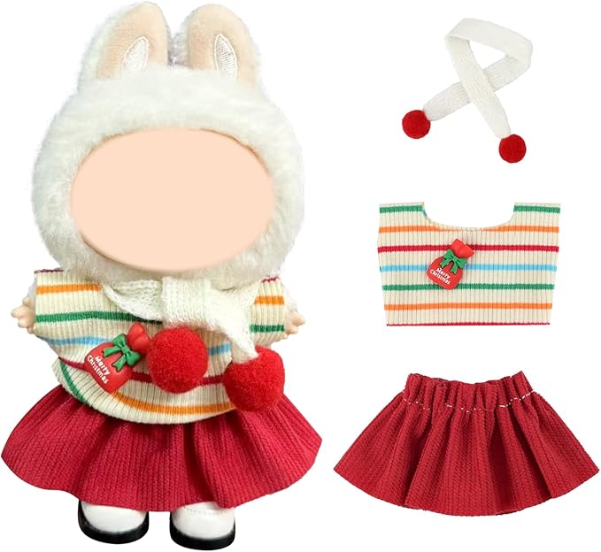 Doll Clothes 17cm/15cm Outfit Set Party Clothes High-End Fashion Outfits Suitable Accessories Christmas Cloak Halloween Premium Clothing 5.91-6.7 inch (No Doll) (LBB-256)