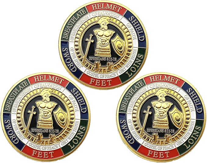 Armor of God Challenge Coin Collector's Medallion (Pack of 3)