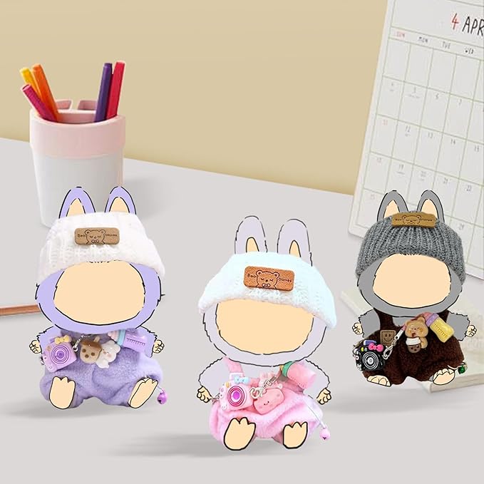 2025 New Clothes for Doll, 3-Piece Clothe Set for Dolls, Clothes Outfits Set for 15/17 cm Dolls, Exquisite Accessories for Doll, Stylish Outfit for Boys Girls Birthday Collectors