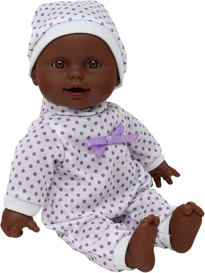 11 inch Soft Body African American Newborn Baby Doll in Gift Box - Doll Pacifier Included
