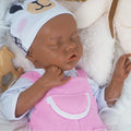 Reborn Baby Dolls Silicone Full Body 16.9in Weighted Real Life Closed-Eyes Girl Dolls Lifelike Newborn Baby Soft Body Flexible Limbs Not Vinyl