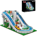 Mould King Water Slide Building Set, 2088+ Pcs Roller Coaster Model Kit That Run with Motor, City Water Park Construction Building Blocks Set, Home Decoration Gift for Teens, Adults