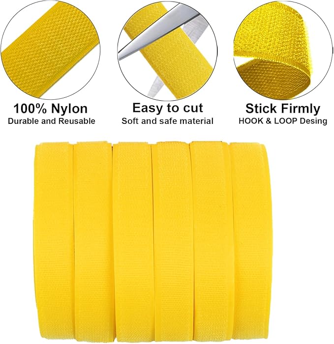 Back to School Decorations 157 Feet Carpet Marker Strips for Classroom Back to School Supplies Nylon Carpet Strip for Classroom Decorations -6 Roll (Yellow)