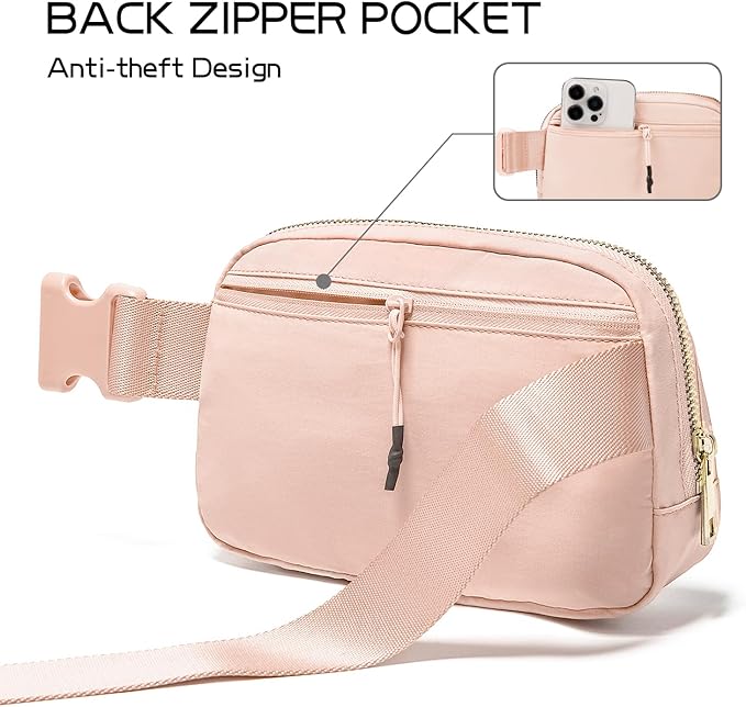 Gitus Gifts for 8 9 10 11 12 Year Old Girls Belt Bag Fanny Pack Crossbody Bags with Initial Letter Patch Cute Stuff Birthday Gifts for Teen Girls Women Personalized Trend Stuff (Coral Pink-D)