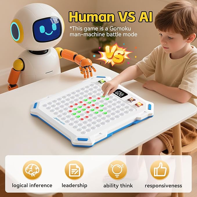 Kids Smart Chess Board Games ,Built-in 14 Strategy Handheld Puzzle Game,Portable Travel Games for Kids Ages 6-12 and up, Toys Gift Idea for Kids and Adults, Birthday Gifts for Boys Girls