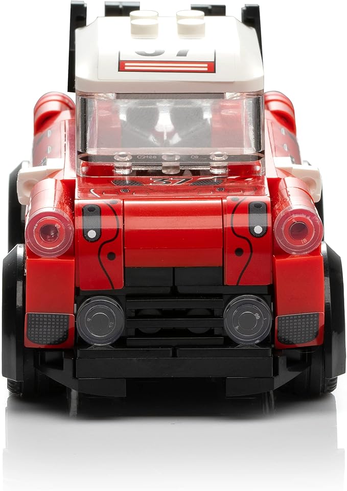 Block Builder Racing Car Building Block Set. Racing Car Building Blocks for Kids and Adults (Red)