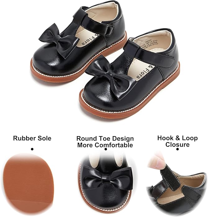 Felix & Flora Toddler Little Girl Mary Jane Dress Shoes - Ballet Flats for Girl Party School Shoes