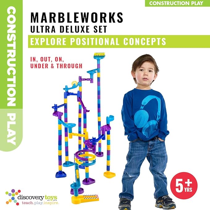 Discovery Toys MARBLEWORKS® Marble Run Ultra Deluxe Set | Kid-Powered Learning | STEM Educational Building Block Toy Learning & Childhood Development 5 Years Old and Up