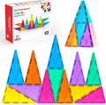 Magnetic Tiles Building Block Set: 16PCS Isosceles Triangle Expansion Pack Construction Building Blocks, Starter Set for Kids Ages 3+