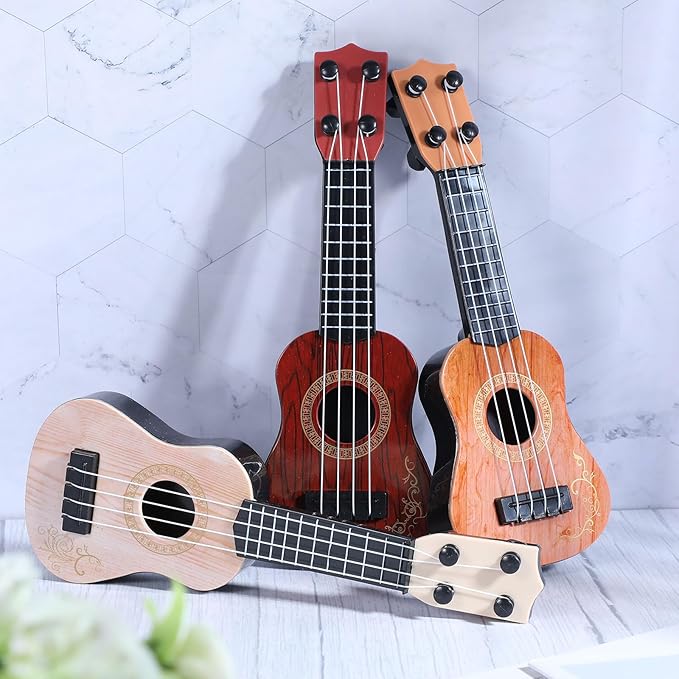 Lenwen 24 Pcs Kids Ukulele Guitar 10 Inch Kids Toy Ukulele 4 Strings Mini Guitar Children Musical Instruments Educational Learning Toy for Toddler Beginner Preschoolers Education