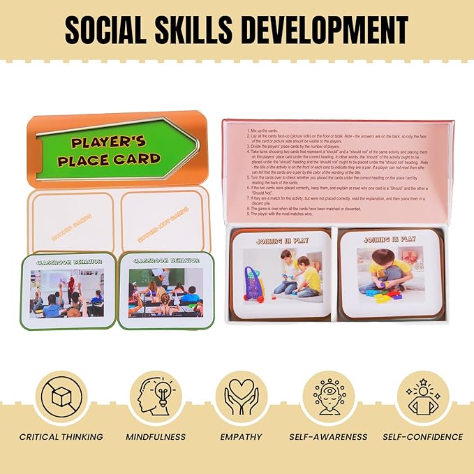 The Shoulds and Should Nots Cards Social Emotional Learning Activity with Photos of Appropriate and Inappropriate Behaviors Supports Autism and ADHD Encourages Positive Decision Making