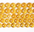 160PCS 4MM Natural Citrine Yellow Quartz Crystal Round Spacer Loose Beads for Jewelry Making DIY Bracelet Necklace