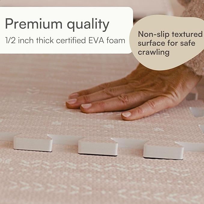 Lillefolk Baby Play Mat for Floor – 8x8ft Dusk | Soft Non Toxic Premium EVA Foam Tiles for Tummy Time, Crawling & Playroom – Waterproof Interlocking Floor Mat for Babies & Toddlers (16 Tiles)