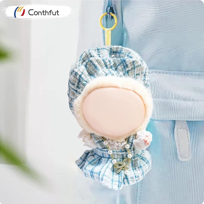 17cm Doll Clothes,15cm Dolls Outfit Set,Accessories for Doll,Stylish Clothes Set Dress Up (No Doll) (Blue Dress)