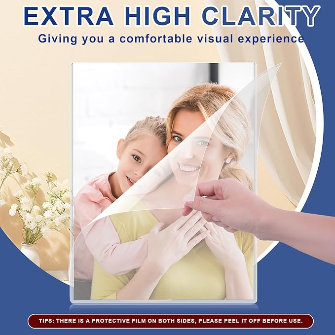 10PCS 9" x 12" Rigid Print Protectors Clear Plastic Sheet Protectors, Heavy Duty Top Loading Document Holder, Menu Cover, Photo Poster Sleeves Hard Plastic Sleeves for Paper Art Prints