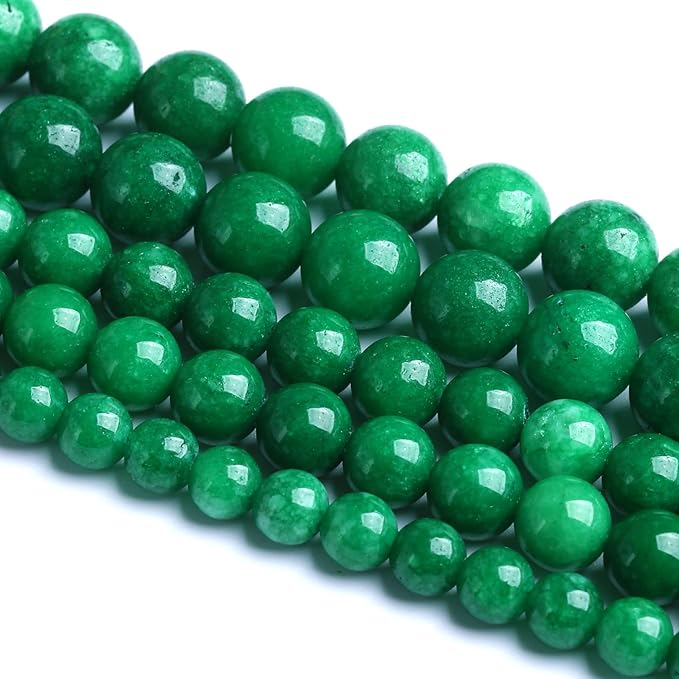 160PCS 4MM Natural Stone Green Cloudy Jade Spacer Loose Beads for Jewelry Making DIY Bracelet Necklace