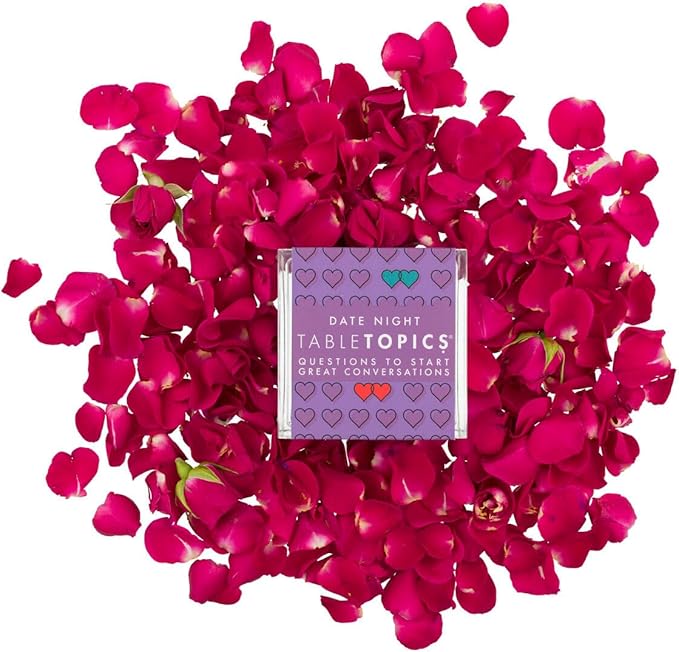 TableTopics Date Night Question Card Game – 135 Conversation Starter Cards for Romantic Evenings, Quality Time Together with No Distractions, Gift for Couples' Anniversaries